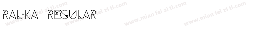 Ralika Regular字体转换